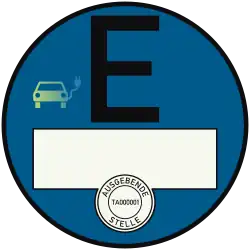 Vignette pour les véhicules électriques étrangers.