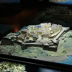 Plan-relief de la citadelle de Calvi (Corse), maquette réalisé en 1887.
