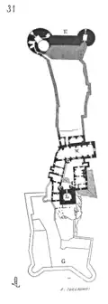 Plan du château, par Eugène Viollet-le-Duc.
