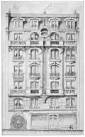 Plan de la façade (1er mars 1914).