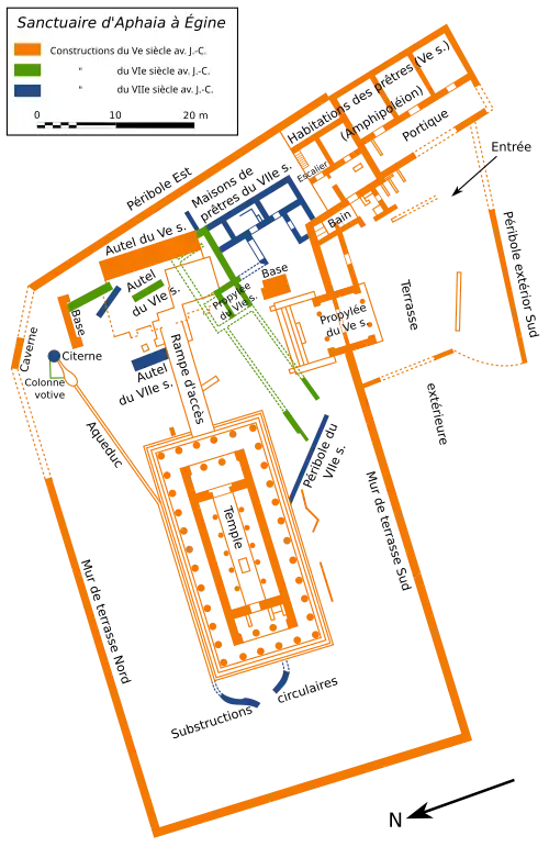 plan au sol d'un sanctuaire