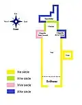 Plan de l'église paroissiale Saint-Martin.