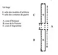 Plan du premier étage du musée d'Artillerie.