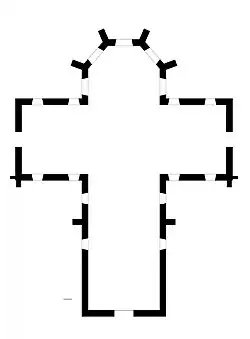 Plan de la chapelle(éch. : 1/100).