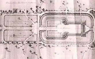 Plan du château de Limours, début du XIXe&nbsp;siècle.