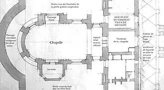 Plan définitif de la chapelle de Meudon, vers 1775-1780. AN.