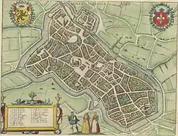 Plan de Lille en 1580.
