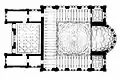 Plan d'architecte des décorations des voûtes et du plafond