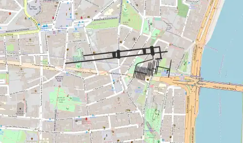 Plan des galeries en arêtes de poisson sous la Croix-Rousse