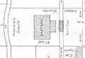 Plan du début du XIXe siècle montrant l'emplacement du château de Saint-Liébault.