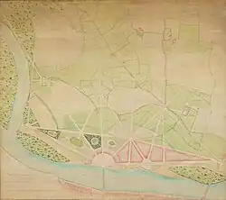 Plan d'aménagement des Brotteaux par l'Hôtel-Dieu de Lyon (1763), concurrent de celui de Morand