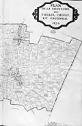 Plan de la seigneurie de Thiais, Choisy et Grignon, 1672.