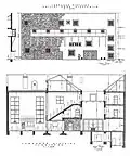 Plan de la façade et coupe longitudinale