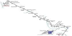 Plan des voies du T1.
