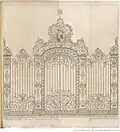 Planche 17 du Recueil, Description détaillée des grilles de la Chapelle de Monsieur le Cardinal de Lorraine