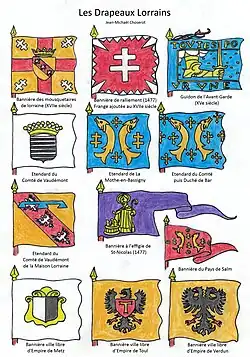 Planche illustrations des drapeaux lorrains 2
