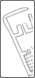 Plan des thermes romains de La Loma.
