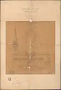 Dessin de la façade nord.