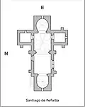 Église de Peñalba absides opposées inscrites.