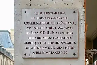 No 182 : Conseil national de la Résistance.