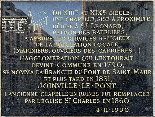 Panneau historique : ancienne chapelle Saint-Léonard