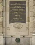 Plaque de la fontaine.