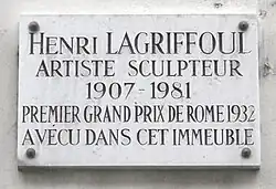 Plaque au no&nbsp;5.