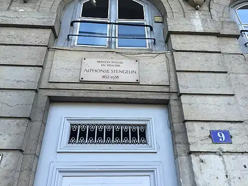 Maison natale d'Alphonse Stengelin, no 9 quai Lassagne.