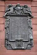 Plaque identifiant le lieu de la première assemblée du Parlement de Francfort.