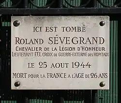 Plaque au no 43.