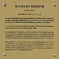 Plaque sous son buste au Waterfront