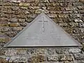 Plaque de la construction de l'église.