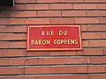 Plaque de rue à Malo-les-Bains