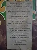 Plaque en hommage à Léon Lecailtel dans la Basilique-cathédrale de l'Immaculée-Conception de Castries.