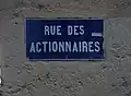 Plaque de rue en 2015.
