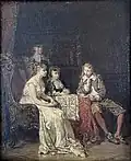Plassan, Antoine Emile „Le Lettre“, 1860, ca. 12x10cm