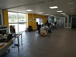 Vue d'intérieur de la plate-forme logistique de Valdivienne.