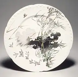 Assiette ornée par Félix Bracquemond (1875).