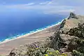 Vue vers le nord-est depuis le sommet.