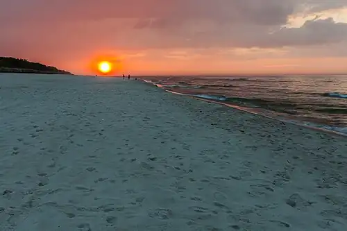Coucher de soleil à Jastarnia.