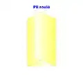 Le pli roulé est réalisé en pliant la feuille au 1/3 du format et ensuite au 2/3. Le feuillet qui vient à l'intérieur, le rabat, doit être légèrement moins large que les autres, si on veut que le dépliant ferme correctement.