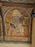 Peintures du porche méridional : saint Jérôme.