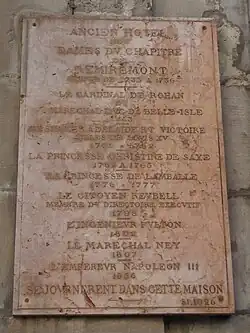 Plaque à l'entrée du Bain Stanislas.
