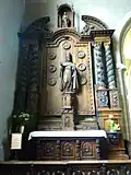 L'église paroissiale, le retable de Saint-Pierre (1660, en bois).