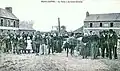 Plougonver : la foire à Croix-Kermin (Croix-Kermen) au début du XXe&nbsp;siècle (carte postale).
