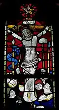 Église Saint-Cuffan : vitrail "Crucifixion".