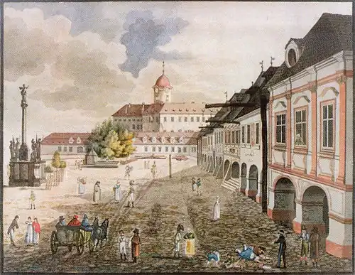Place principale à la fin du XVIIIe siècle.