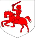 D'argent à une « pogonia » de gueules.