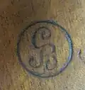 Poinçon du canton des Grisons (GB GrauBünden), relevé sur la crosse d'un fusil de cadet.