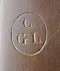 Poinçon du canton de Glaris (CGL Canton GLarus)Relevé sur une carabine 71.